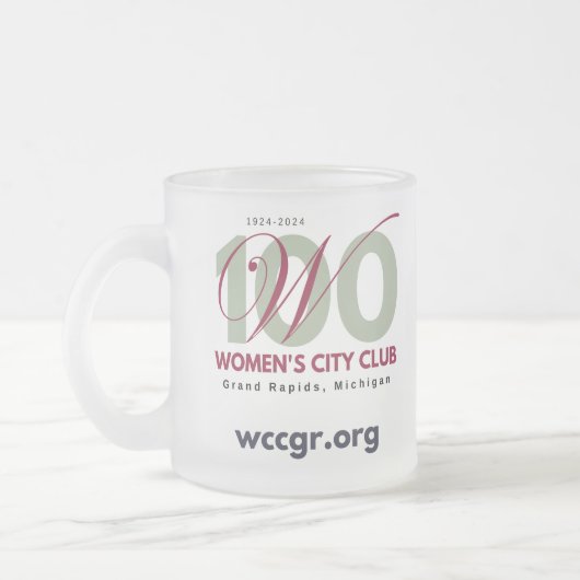 Tasse aus mattiertem Glas (Links)