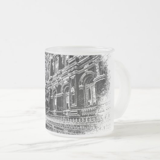Tasse aus mattiertem Glas, 296 ml (VorderseiteRechts)
