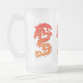 Tasse aus Mattiertem Glas aus Chinesischem Dragon (Links)