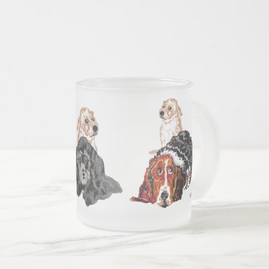 Tasse aus mattiertem Glas: Durst löschen (VorderseiteRechts)