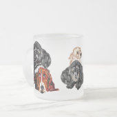 Tasse aus mattiertem Glas: Durst löschen (Vorderseite Links)