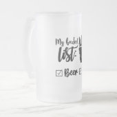 Tasse aus Mattiertem Glas in der Schaufelliste (Vorderseite Links)