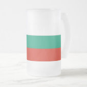 Tasse aus mattiertem Glas mit bulgarischer Flagge (VorderseiteRechts)