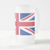 Tasse aus mattiertem Glas mit der Flagge des Verei (VorderseiteRechts)