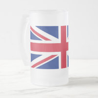 Tasse aus mattiertem Glas mit der Flagge des Verei