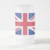 Tasse aus mattiertem Glas mit der Flagge des Verei (Mittel)
