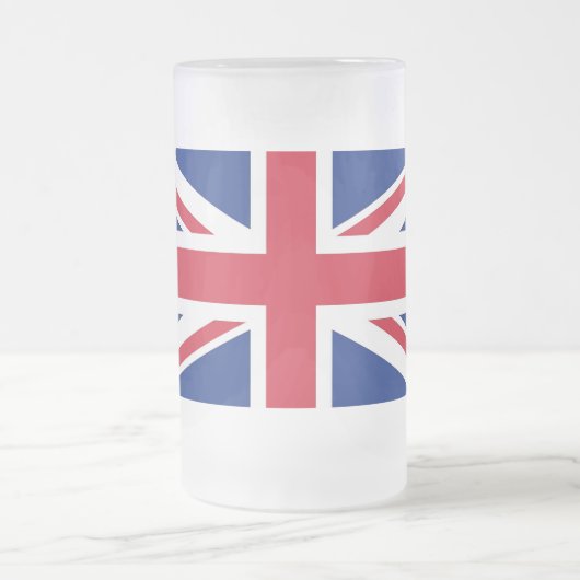Tasse aus mattiertem Glas mit der Flagge des Verei (Mittel)
