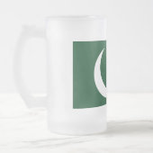 Tasse aus mattiertem Glas mit pakistanischer Flagg (Links)
