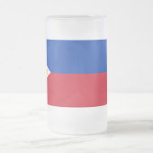Tasse aus mattiertem Glas mit philippinischer Flag (Mittel)