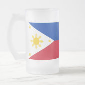 Tasse aus mattiertem Glas mit philippinischer Flag (Links)