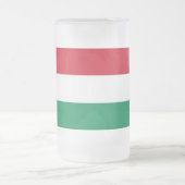 Tasse aus mattiertem Glas mit ungarischer Flagge (Mittel)
