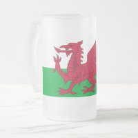 Tasse aus mattiertem Glas mit Wales