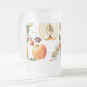 Tasse aus mattiertem Glas - Muster für Fruchtwasse (Vorderseite Links)