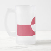 Tasse aus mattiertem Glas unter grönländischer Fla (Links)