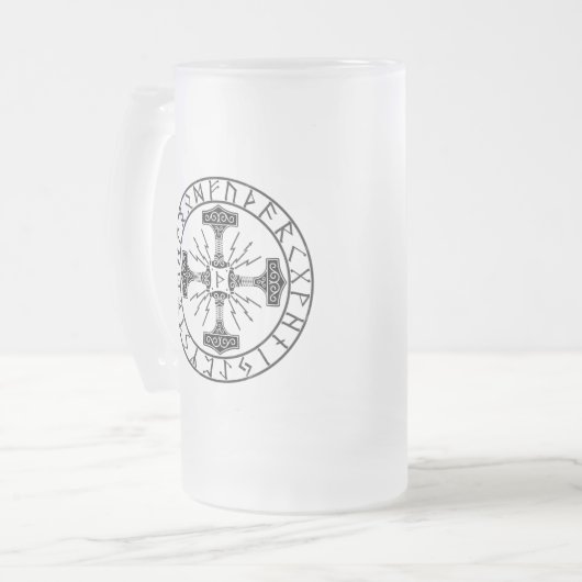 Tasse aus mattiertem Glas, Valhalla Oliver | Mjoll (Vorderseite Links)