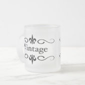 Tasse aus mattiertem Glas - Vintag (Vorderseite Links)