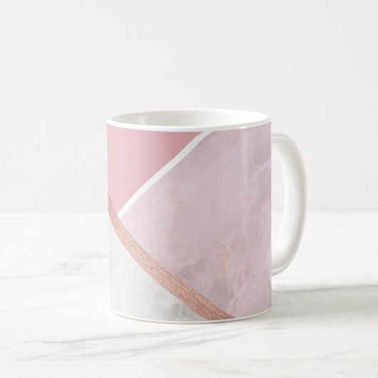 Tasse aus personalisierter Rose, Gold-Kupfer-Marmo (VorderseiteRechts)