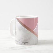 Tasse aus personalisierter Rose, Gold-Kupfer-Marmo (Vorderseite Links)