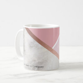 Tasse aus personalisierter Rose, Gold-Kupfer-Marmo