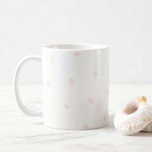 Tasse aus rosa und weißem Streifen
