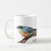Tasse aus Rot-Brest-Nuthatch-Weißer Kaffee (Links)