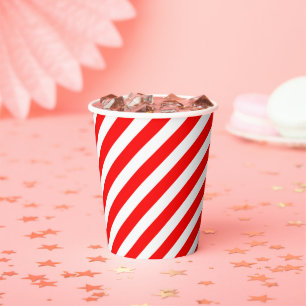 Tasse aus rotem und weißem Candy Cane Stripes Papi Pappbecher
