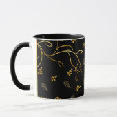 Tasse aus schwarzem und goldenem Leaf (Links)