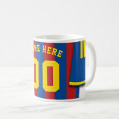 Tasse aus Soccer Jersey, Black Gold Streifen (VorderseiteRechts)