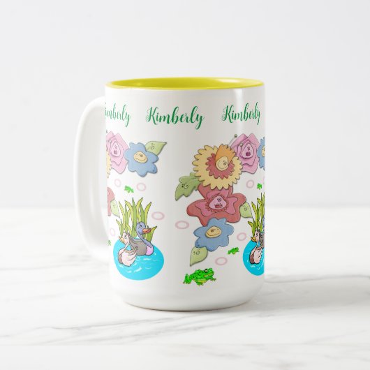 Tasse aus Tee, Blumenteich (Vorderseite Links)