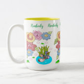 Tasse aus Tee, Blumenteich (Links)