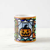 Tasse aus verkettetem Glas Halloween Pumpkin (Mittel)