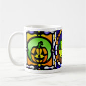 Tasse aus verkettetem Glas Halloween Pumpkin (Links)