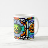 Tasse aus verkettetem Glas Halloween Pumpkin (VorderseiteRechts)
