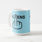 Tasse Außerirdischen Gedreht (Vorderseite Links)