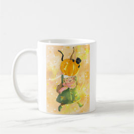 Tasse Autumn Pumpkin Girl and Cat