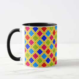 Tasse avec des losanges multicolores