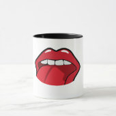 Tasse avec un sticker de la bouche en rouge  (Zentrum)
