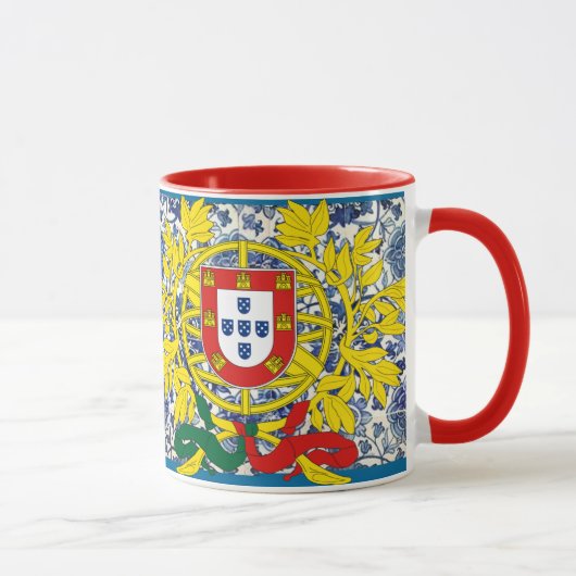 Tasse Azulejo mit portugiesischem Wappen (Rechts)