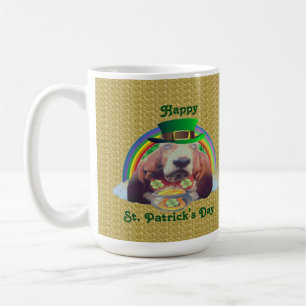 Tasse Baby Basset Hound Happy St. Patrick's Day
