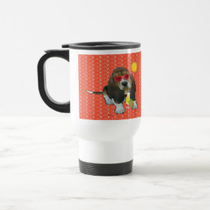 Tasse Baby Basset Hound Sommerzeit