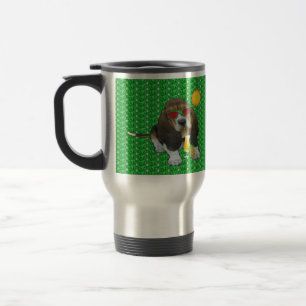 Tasse Baby Basset Hound Sommerzeit