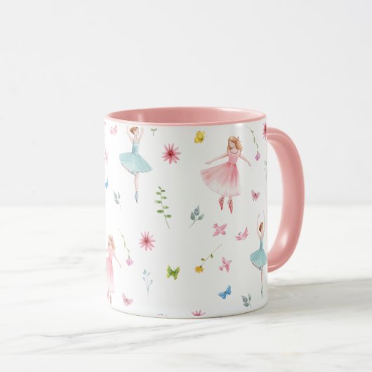 Tasse Ballerina Pattern (VorderseiteRechts)
