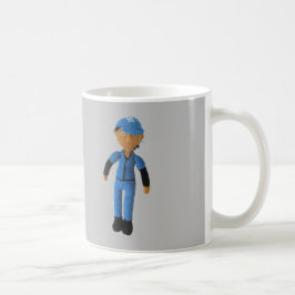 Tasse - Baseball-Player mit dem Namen auf Grau