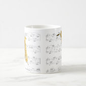 Tasse - Bass-Saxophone mit Blattmusik (Mittel)