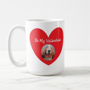 Tasse Basset Hound Herz Rot Sei mein Valentinstag