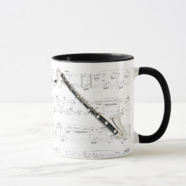Tasse - Bassklarinette mit Blattmusik