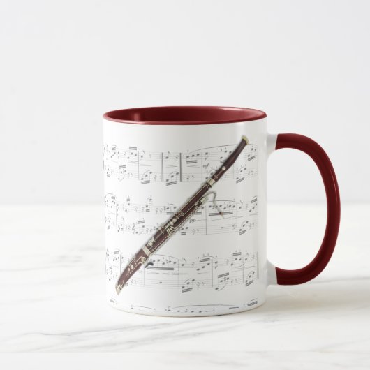 Tasse - Bassoon mit Blattmusik (Rechts)