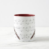 Tasse - Bassoon mit Blattmusik (Zentrum)
