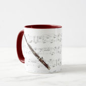 Tasse - Bassoon mit Blattmusik (Vorderseite Links)