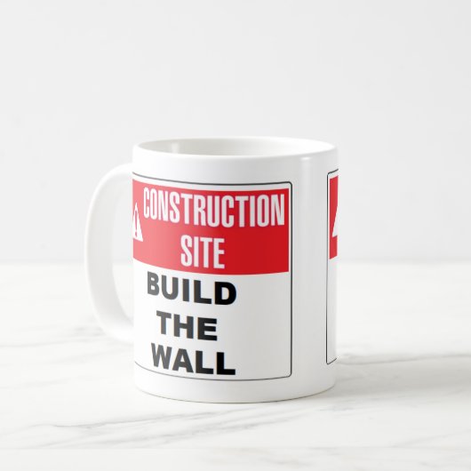Tasse "Bau der Mauer" (Vorderseite Links)